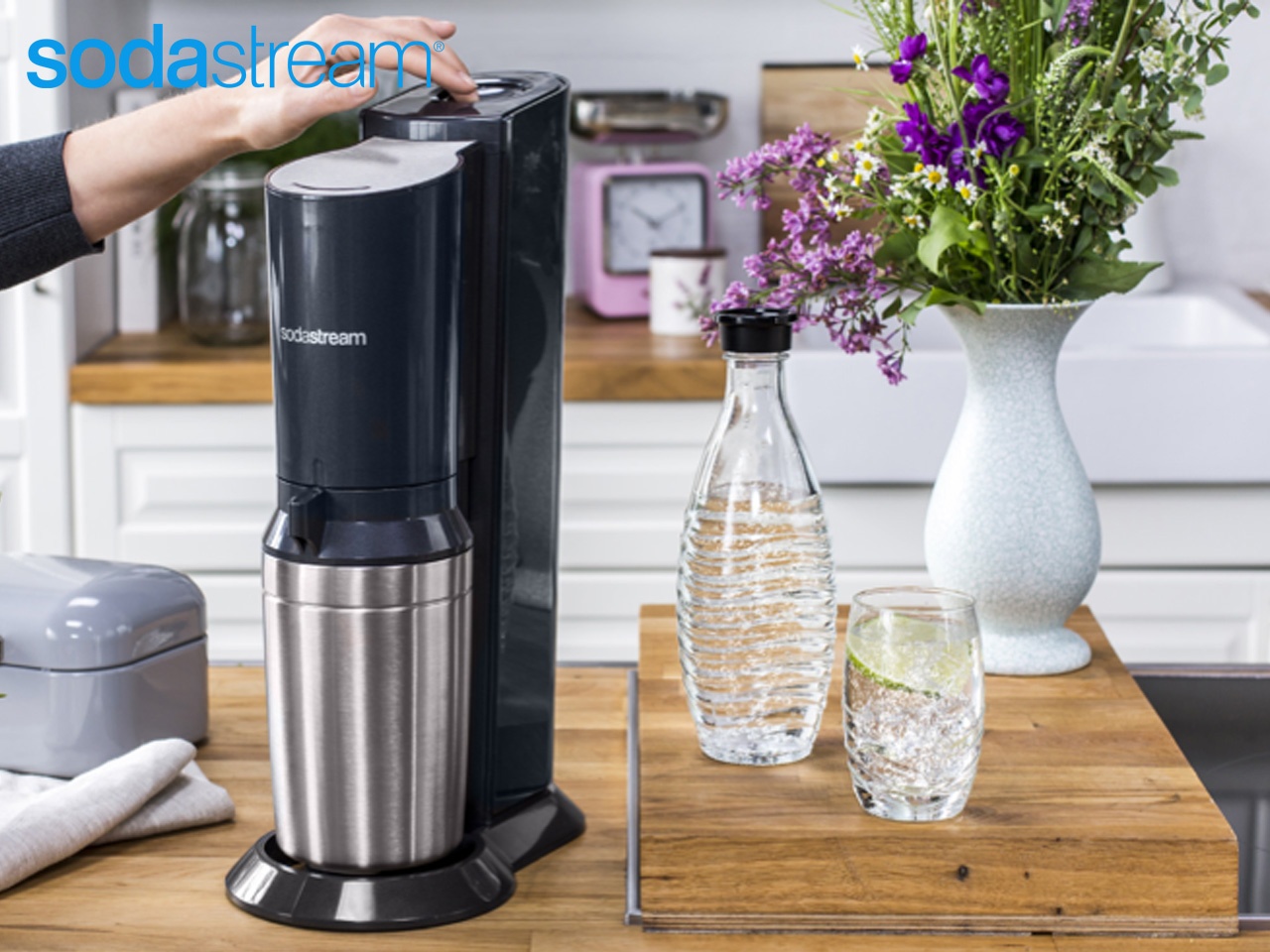 Sodastream lance la machine crystal avec sa carafe en verre Made in France !