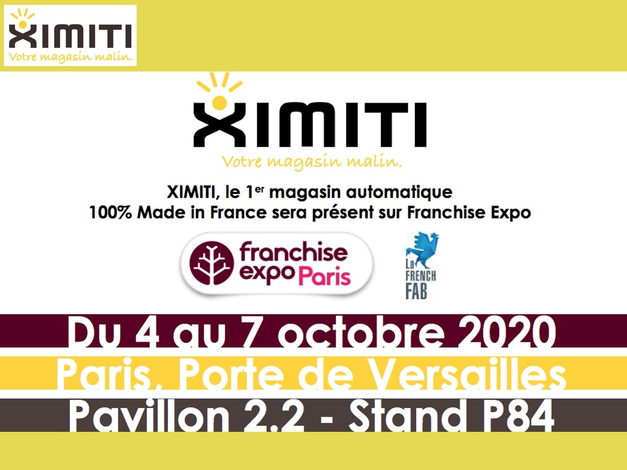 XIMITI, le 1er magasin automatique 100% Made in France sera présent sur Franchise Expo
