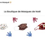 Le Père Masqué : des masques en tissu grand public au motif de Noël, fabriqués par des artisans français