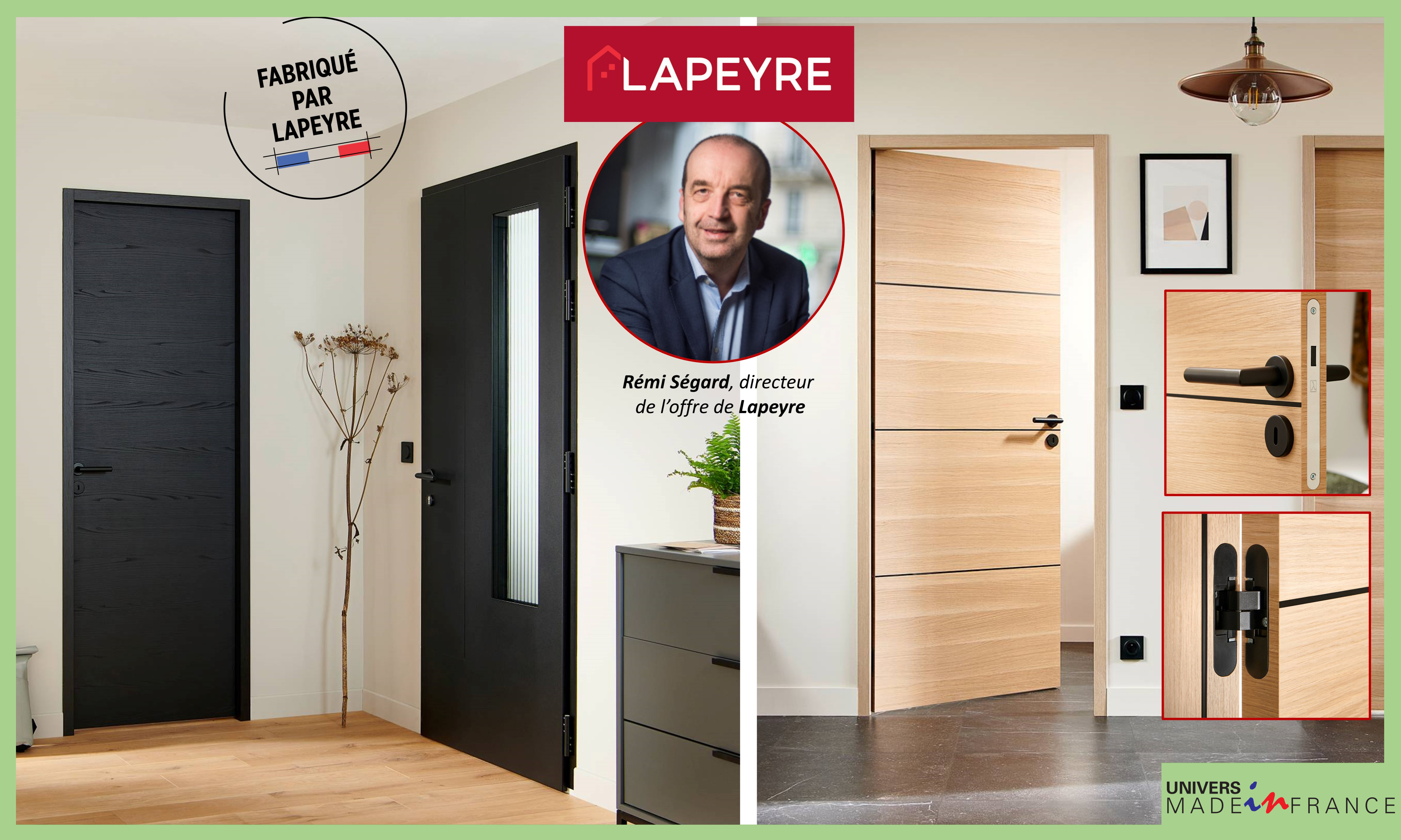 Avec ses portes d’intérieur Roxie, Lapeyre illustre à nouveau l’excellence de sa fabrication française